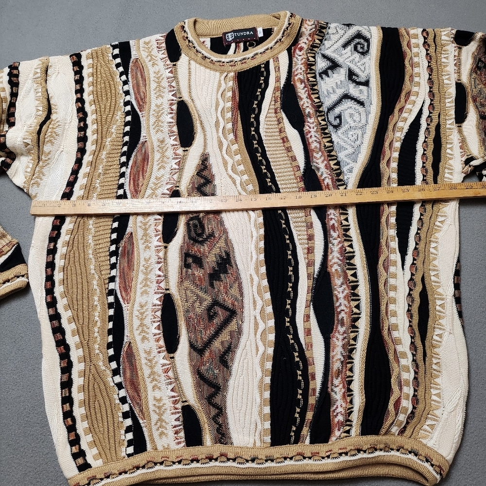 Vintage Tundra Coogi Style Knit Sweater 2XLT 90s - Picture 14 of 14